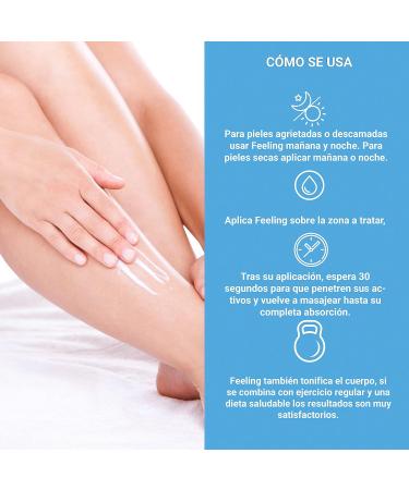 FEELING Moisturizing Body Cream for Dry or Flaky Skin - Hydrating body cream with rosehips hyaluronic acid and 24 active ingredients 100% natural 76% ORGANIC - Buy Online on GoSupps.com