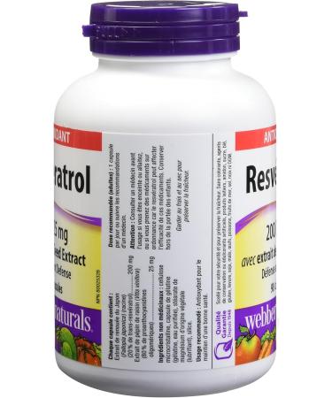 Webber Naturals Resveratrol with Grape Seed Extract Caplet 200/25mg & Magnesium Bisglycinate 200 mg 120 Capsules Supports Bone and Muscle Functions Vegan SUPPLEMENT + SUPPLEMENT s1101ed23 - Buy Online on GoSupps.com