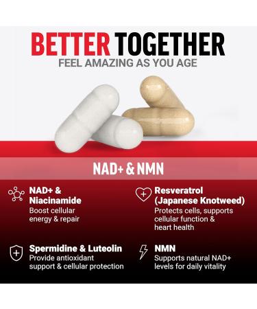 Force Factor NMN Supplement NAD+ (NMN or Nicotinamide Riboside Alternative) with Resveratrol Astaxanthin Spermidine & Luteolin Complex NAD to Support Cellular Health & Healthy Aging 60 Capsules - Buy Online on GoSupps.com