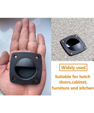 LEQMG Black Nylon Flush Pull Recessed Sliding Door Handle - Set of 4 | Boat Cabin Accessories - Buy Online on GoSupps.com