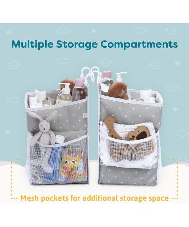 Cradle Star Hanging Diaper Caddy Organizer - Nursery Baby Organizer with Multiple Pockets - Diaper Storage and Changing Table Organizer - Gray Standard Grey - Buy Online on GoSupps.com