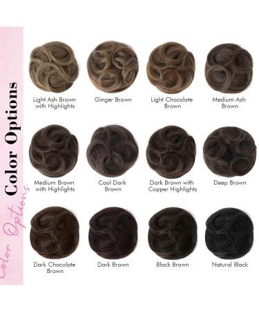 REECHO Space Bun Hair Pieces 2 Pack - Mini Claw Clip Messy Bun & Cat Ears Extensions in Wavy Black Brown for Women/Girls - Buy Online on GoSupps.com