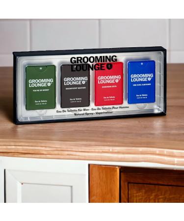 Grooming Lounge Cologne for Men - 4-Piece Travel Size Perfume Men Gifts - Mens Cologne Sampler Sets - Cologne For Every Occacion - Mini Perfume for Men - Multi Pack Luxury EDT - Men Cologne 4Pack - Buy Online on GoSupps.com