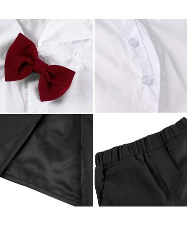 Mint Green Baby Boys Gentleman Suit Set | Long Sleeve Shirt with Bowtie + Waistcoat + Pants | Solid Black | Size 3-4 Years - Buy Online on GoSupps.com