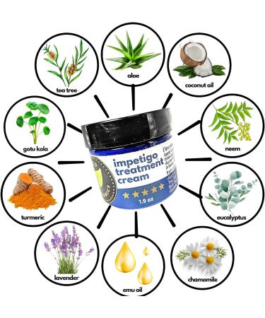 Tamed Organics Impetigo Relief Cream - Natural Fast-Acting Formula for Soothing & Healing, 2 Large 1.9 oz Jars - Anti-Itch & Anti-Scar for Adults & Children, 3.8 oz Total - Buy Online on GoSupps.com