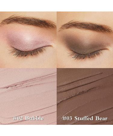 FOCALLURE 2PCS Eyeshadow Stick Set - Shimmer & Matte Cream Pencil Crayons | Long Lasting, Waterproof, Brightening Eye Makeup | With Blending Brush - Buy Online on GoSupps.com