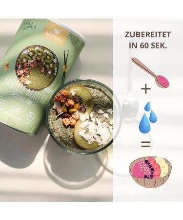 BREKKY Vanilla Matcha Smoothie Bowl | Vegan Superfood Mix | 100% Natural Ingredients | No Added Sugar | Easy Breakfast Preparation - Buy Online on GoSupps.com