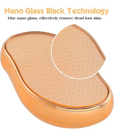Nano Glass Foot File Callus Remover - Professional Pedicure Tool for Wet & Dry Feet Care - Exfoliate Dead Skin & Cracked Heels (Gold - Buy Online on GoSupps.com