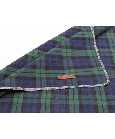 Unique Style Paws Washable Dog & Cat Triangle Neck Ceal - Green Plaid Suitable for Small to Large Pets (1 Pack) - Buy Online on GoSupps.com