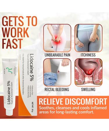 Lidocaine 5% Topical Anorectal Numbing Cream for Hemorrhoids & Anorectal Disorders - Buy Online on GoSupps.com