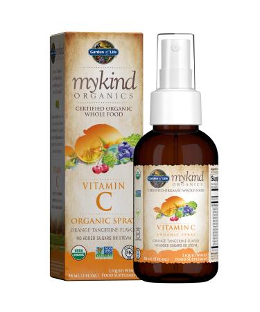 Garden of Life MyKind Organics Vitamin C Organic Spray Orange-Tangerine 2 fl oz (58 ml)