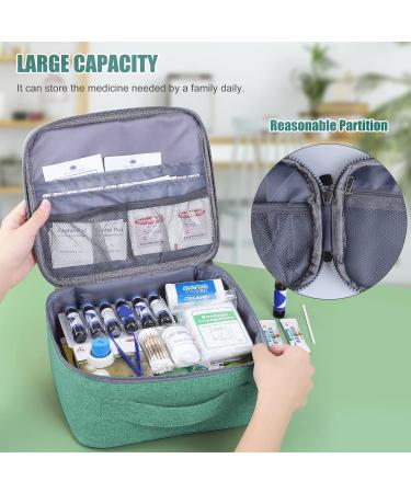 Medicines Bag for Travel - 3 Piece Large Capacity Medication Storage & First Aid Bag for Home Office & Outdoor Use - Buy Online on GoSupps.com