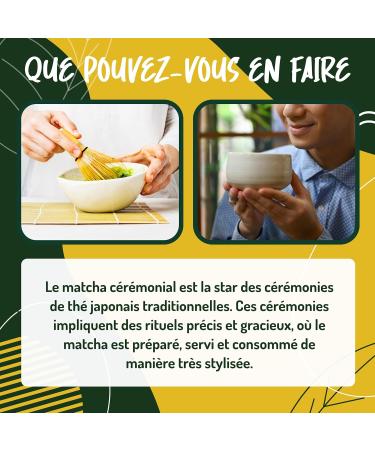 The Matcha Ceremonie Bio du Japon - 100g. Th Vert Matcha en Poudre pour a C r monie du Th . Te Matcha Bio Japonais Id al Boire. Organic Matcha Ceremonial Green Tea Powder. Matcha C r monie 100 g ( Lot de 1 ) - Buy Online on GoSupps.com