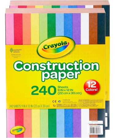 Crayola Construction Paper 240 Count Bulk School Supplies For Kids 2-Pack School Paper - Buy Online on GoSupps.com