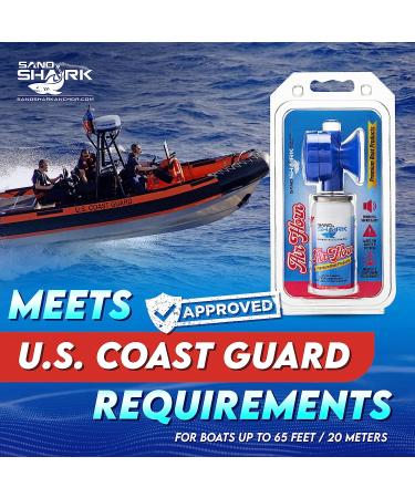 SANDSHARK Premium Boating Air Horn - Coast Guard Approved, Very Loud, Emergency Use for Marine Safety - 1.4oz - Buy Online on GoSupps.com