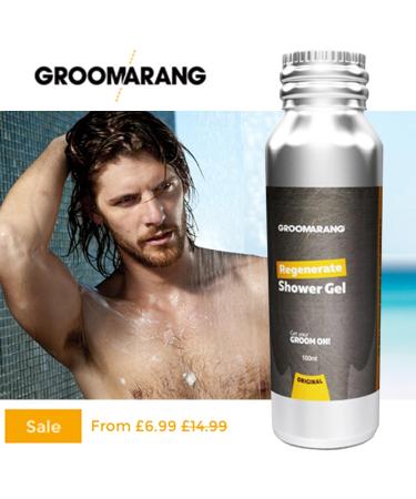 Groomarang Original Regenerate Shower Gel Refresh & Energise 100% Natural Skin Care Organic & Vegan 100ml - Buy Online on GoSupps.com