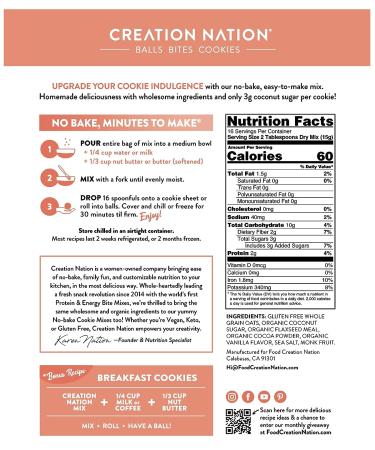 No Bake Oat Chocolate Cookie Mix 6pk - Makes 96 Gluten Free Cookies - Vegan, Dairy Free, Soy Free | Oatmeal Cocoa Bliss - Buy Online on GoSupps.com