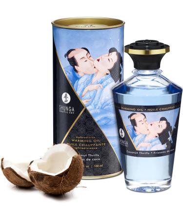 Shunga Warming Massage Oil (Coconut) - 3.5 oz | International Shipping | Relax & Revitalize - Buy Online on GoSupps.com