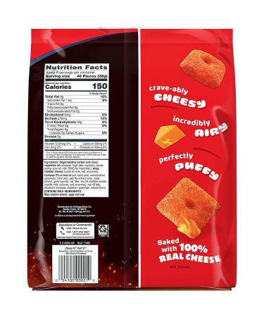 Cheez-It Puff'd Scorchin' Hot Cheddar Snack Crackers - 34oz Case (6 Bags) - Buy Online on GoSupps.com