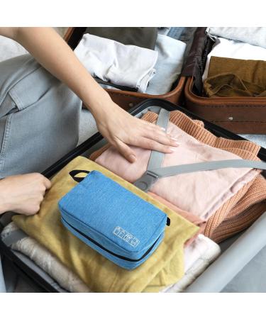 Cooja Hanging Toiletry Wash Bag with Hook & Handle - Sky Blue | Travel Gear Set for Men and Women | Includes 1 Toilet Bag + 2 Drawstring Bags - Buy Online on GoSupps.com