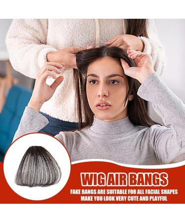 Lightweight Clip in Bangs | Wavy Bangs Wigs | Natural Fake Bangs Wispy Fake Fringe Beauty Artificial Headwear Collectible Items Fakes Fringes Ideal for Women Brown black - Buy Online on GoSupps.com