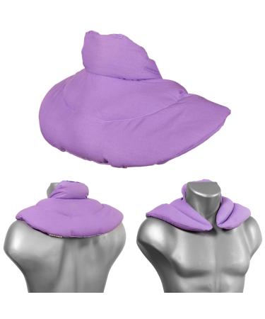 Neck pillow with stand-up collar lilac - spelt pillow - neck pillow heat pad - 2 in 1 - heat and cold possible