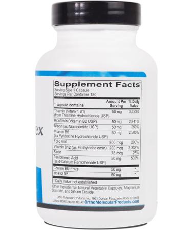 Ortho Molecular Ortho B-Complex - 180 Capsules | Premium Quality - Buy Online on GoSupps.com
