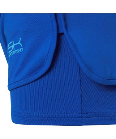 Sportkind Girls & Women 2-in-1 Tennis & Volleyball Sport Shorts with Pockets - Cobalt Blue XL - International Shipping - Buy Online on GoSupps.com