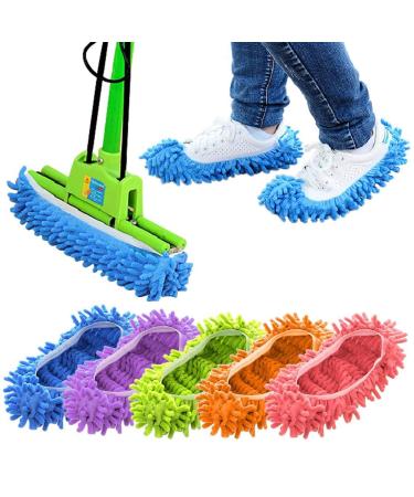 Cosywell Mop Slippers Shoes Cover Dust Duster Slippers Cleaning Floor House Washable 10 PCS 5 Pairs