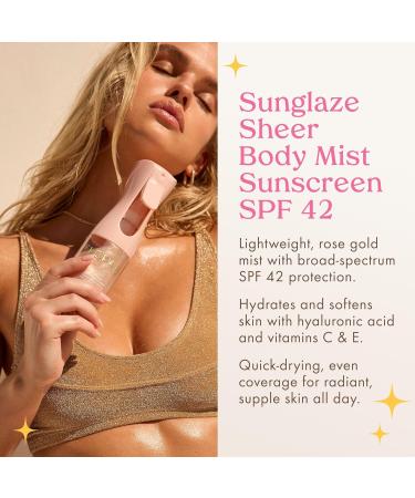 Kopari Golden Sunglaze Sheer Body Mist Sunscreen SPF 50 & Rose Gold Sunglaze Sheer Body Mist Sunscreen SPF 42 - Buy Online on GoSupps.com