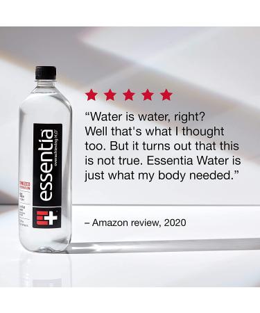 Essentia Ionized Alkaline Bottled Water - 1L, 99.9% Pure, Electrolyte Infused, pH 9.5+ (Pack of 12) - Buy Online on GoSupps.com