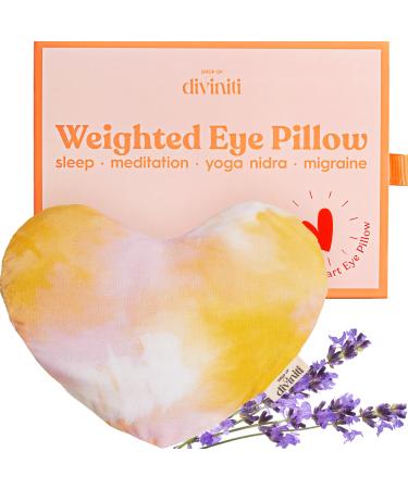Heart Weighted Eye Mask for Sleeping - Eye Pillow Weighted Sleep Mask Weighted Eye Mask for Migraines Lavender Eye Pillow Weighted Lavender Eye Mask Meditation Eye Pillows for Yoga & Relaxation