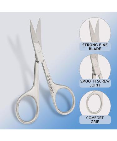 HARAMS Professional Stainless Steel Cuticle Nail Scissors with Diamond Grain Nail File - Multipurpose Manicure Pedicure Grooming Scissors - Buy Online on GoSupps.com