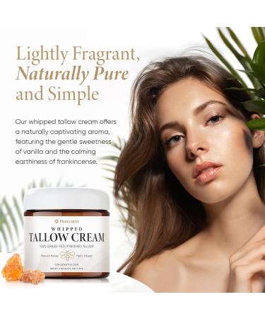 Honeyskin Whipped Tallow and Honey Cream 100% Grass-Fed All Natural Mountain Beef Tallow for Skin Face Moisturizer Nourishing Hydrating Cream for Dry Sensitive Skin Gentle Soothing Care 4oz 4 Ounce (Pack of 1) - Buy Online on GoSupps.com