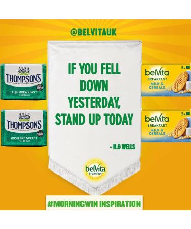 Thompsons Irish Breakfast Tea Bags (2 x 80) Bundeled with Belvita Breakfast Biscuits Milk and Cereals (2x5x4) Everyday Biscuits and Assam Tea Bags - Buy Online on GoSupps.com