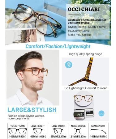 OCCI CHIARI XL Blue Light Blocking Bifocal Reading Glasses for Men - 1.5x Transition Readers in Brown | International Shipping Available - Buy Online on GoSupps.com