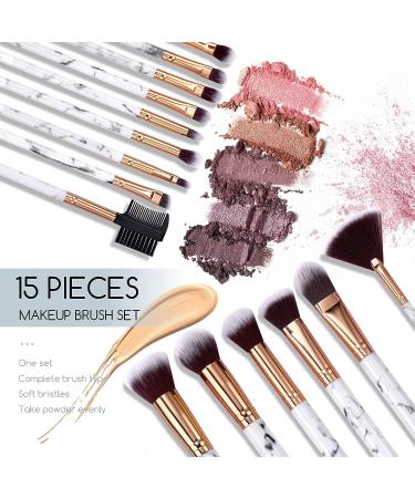 Ruesious 17PCS Makeup Brushes Set with Premium Synthetic Bristles and Travel Bag - Ideal for Foundation, Powder, Concealers, Blending Eye Shadows | Face Makeup Essentials - Buy Online on GoSupps.com