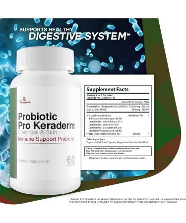 Probiotic Pro Keraderm - Immune Support for Healthy Toenails & Skin - Buy Online on GoSupps.com