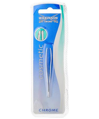 Wilkinson Sword Manicure Tweezers with Slanted Tip - Chrome Finish | Precision Nail Care Tool for Perfect Grooming | 1 PC - International Shipping Available - Buy Online on GoSupps.com