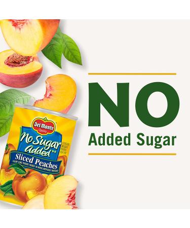 Del Monte No Sugar Added Yellow Cling Sliced Peaches 14.5 oz Can (Pack of 6) | Canned Fruit - Buy Online on GoSupps.com
