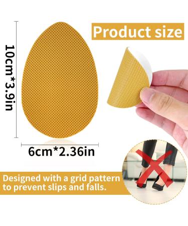 Cuneai Non-Slip Shoe Pads - Yellow, 3 Pairs - Anti-Slip Sole Protectors for High Heels - Men and Women - Buy Online on GoSupps.com