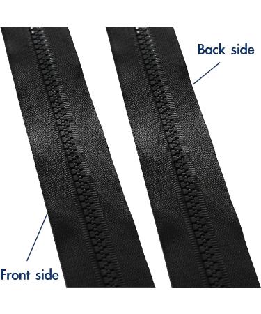 Sawoake 5/8 Inch Separating Jacket Zippers - 2PCS Black Molded Plastic Zipper Bulk for Coats, DIY Sewing Tools - Garment, Bags, Home Textile - Buy Online on GoSupps.com