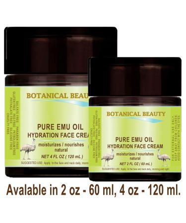 PURE EMU OIL HYDRATION FACE CREAM For Normal - Dry - Sensitive Skin. Moisturizing and Nourishing. 2 Fl. oz. - 60 ml by Botanical Beauty - Buy Online on GoSupps.com