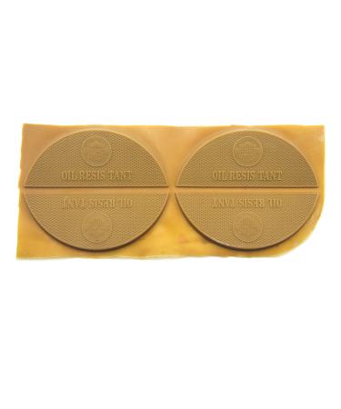 HAND 2 Pairs of Tan Rubber Shoe & Boot Repair Heel Soles - 90 x 35 mm Tan Brown