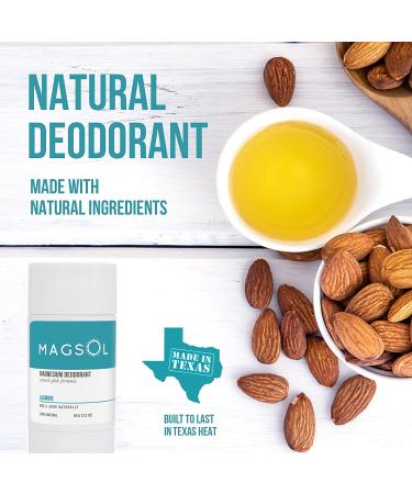 Magsol Magnesium Deodorant - Jasmine 3.2 oz | Natural Odor Protection - Buy Online on GoSupps.com