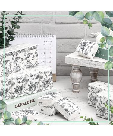 100 Pack Vintage Floral Pocket Tissue Packs - 1000 Pcs Individual Travel Size Tissues for Weddings, Graduations, Housewarming - Bulk Buy for Ceremony (Vintage Design) - Buy Online on GoSupps.com