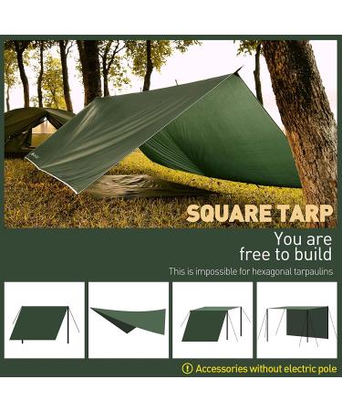 V VONTOX 10x10ft Hammock Rain Fly Tarp with UV Protection - Waterproof Tent Tarp for Camping and Outdoor Activities - Buy Online on GoSupps.com