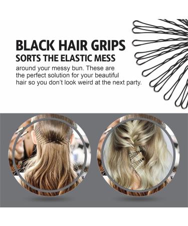 Waved Hair Grip Professional Hair Styling Pins For Thick Thin Curly Heavy Hair Women Strong Bobby Ideal For Hair style Extension Casual Party Office bride wedding nikah Daily Wearing 200pc (BLACK) - Buy Online on GoSupps.com