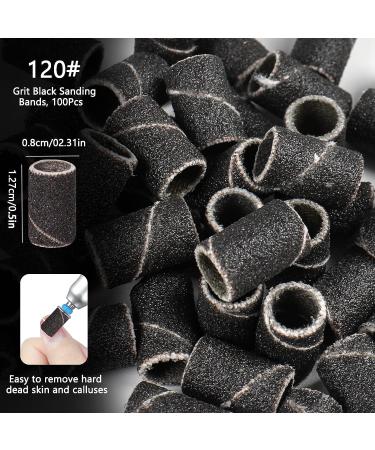 BQAN 300Pcs Nail Sanding Bands with 2Pcs Nail Drill Bits - 80120240 Grits - for Manicure Pedicures - Buy Online on GoSupps.com