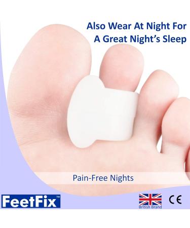 FeetFix Bunion Corrector Toe Separators Minimally Invasive Gel Hallux Valgus Big Toe Straightener Protector Splint Immediate Foot Pain Relief 4 Pack Wear With Shoes Spacer Medical Grade - Buy Online on GoSupps.com